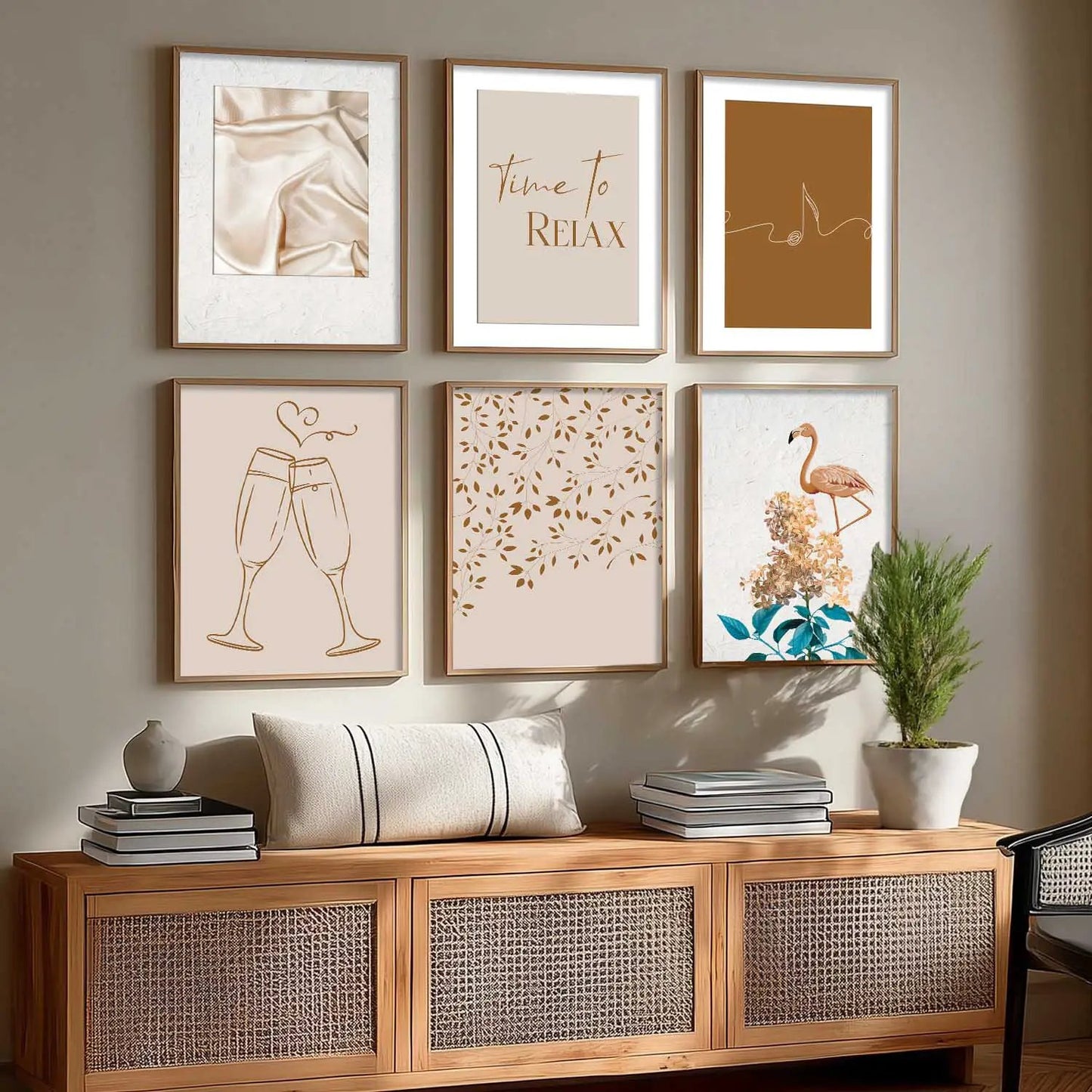 Modern Art Wall Decor Print with Frame for Wall Decoration