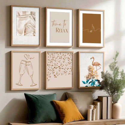 Modern Art Wall Decor Print with Frame for Wall Decoration