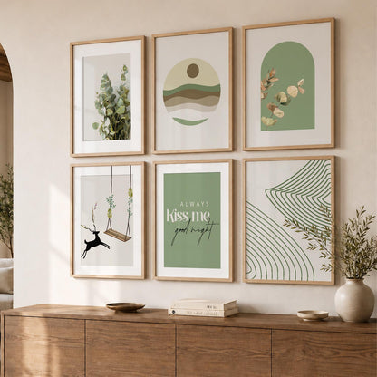 Nature Inspired Framed Art Posters for Home and Office Wall Decor