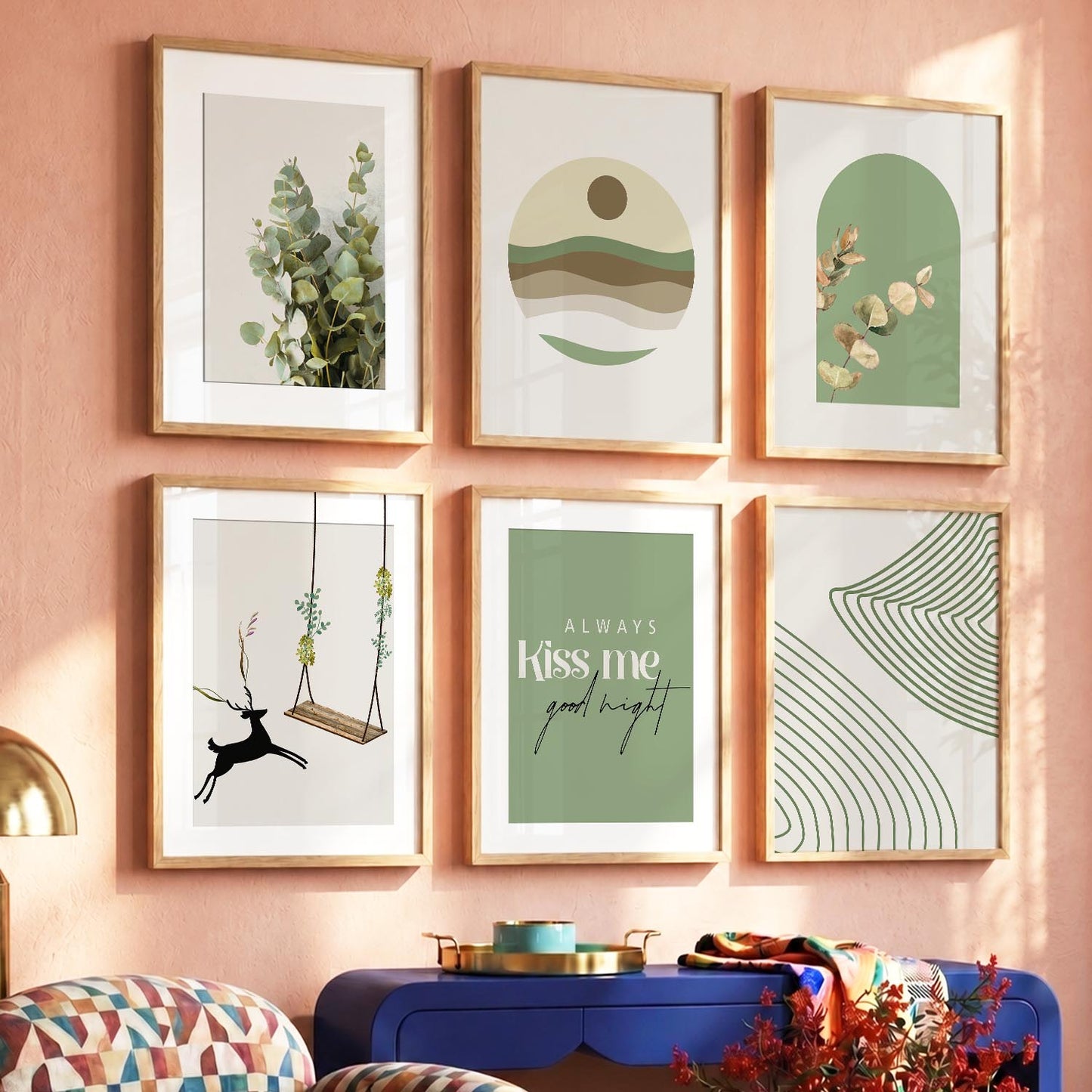 Nature Inspired Framed Art Posters for Home and Office Wall Decor