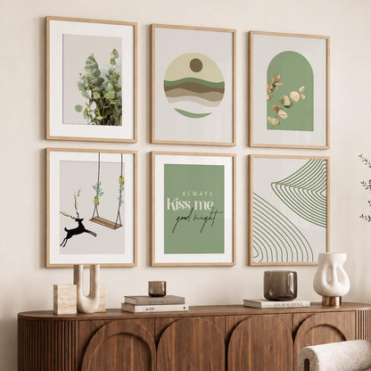 Nature Inspired Framed Art Posters for Home and Office Wall Decor
