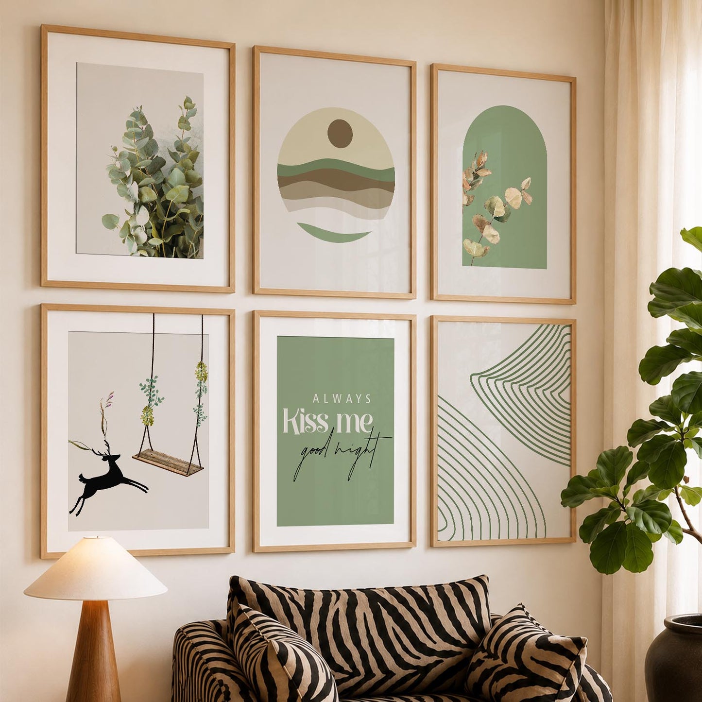 Nature Inspired Framed Art Posters for Home and Office Wall Decor