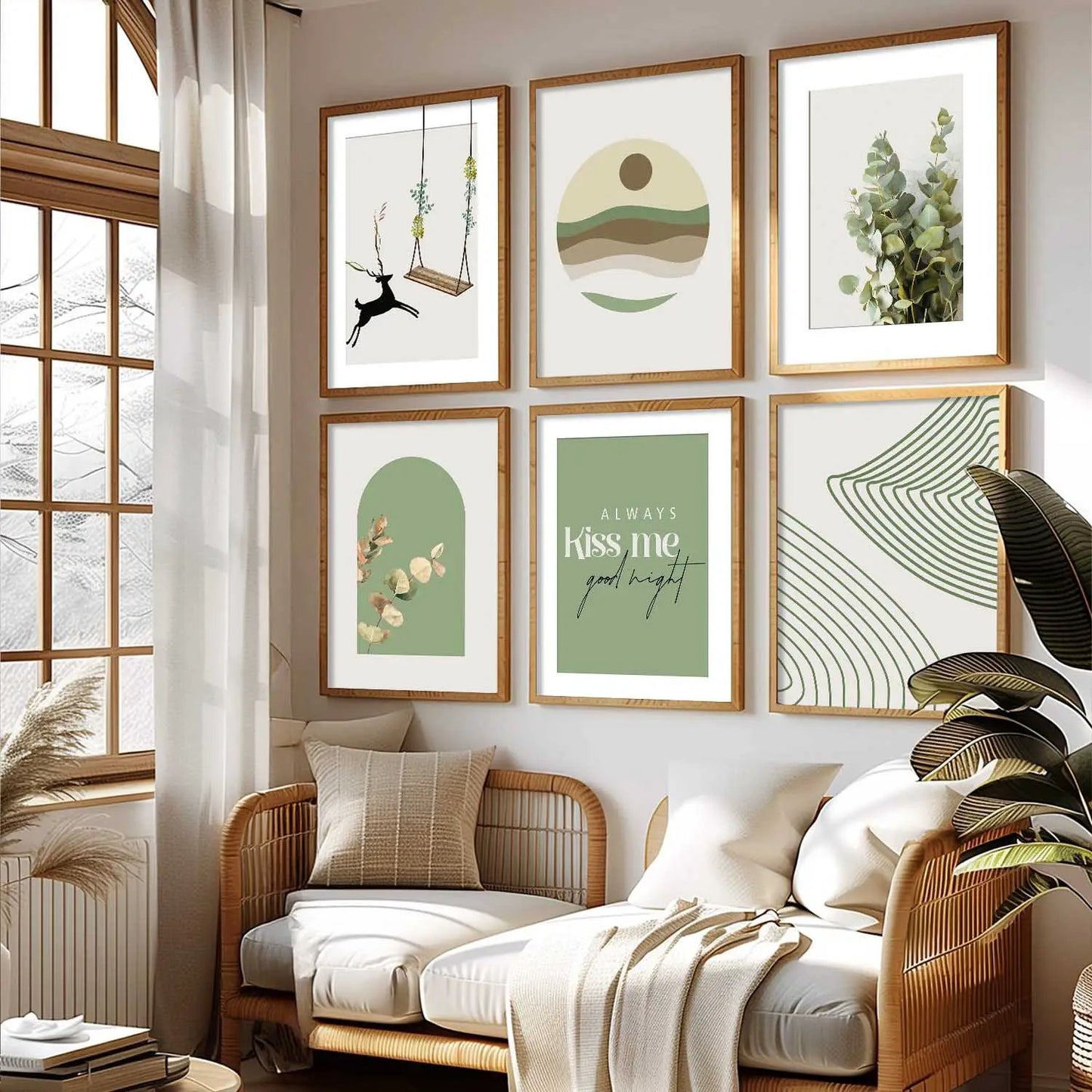 Nature Inspired Framed Art Posters for Home and Office Wall Decor