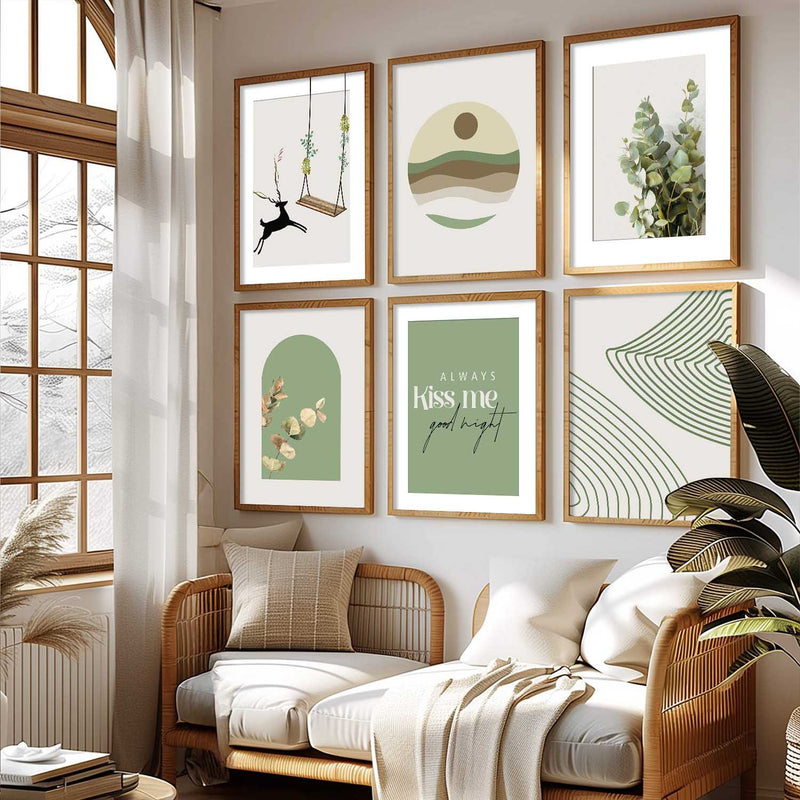 Nature Inspired Framed Art Posters for Home and Office Wall Decor