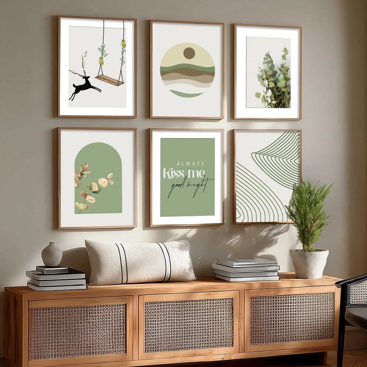 Nature Inspired Framed Art Posters for Home and Office Wall Decor