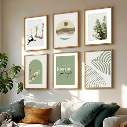 Nature Inspired Framed Art Posters for Home and Office Wall Decor