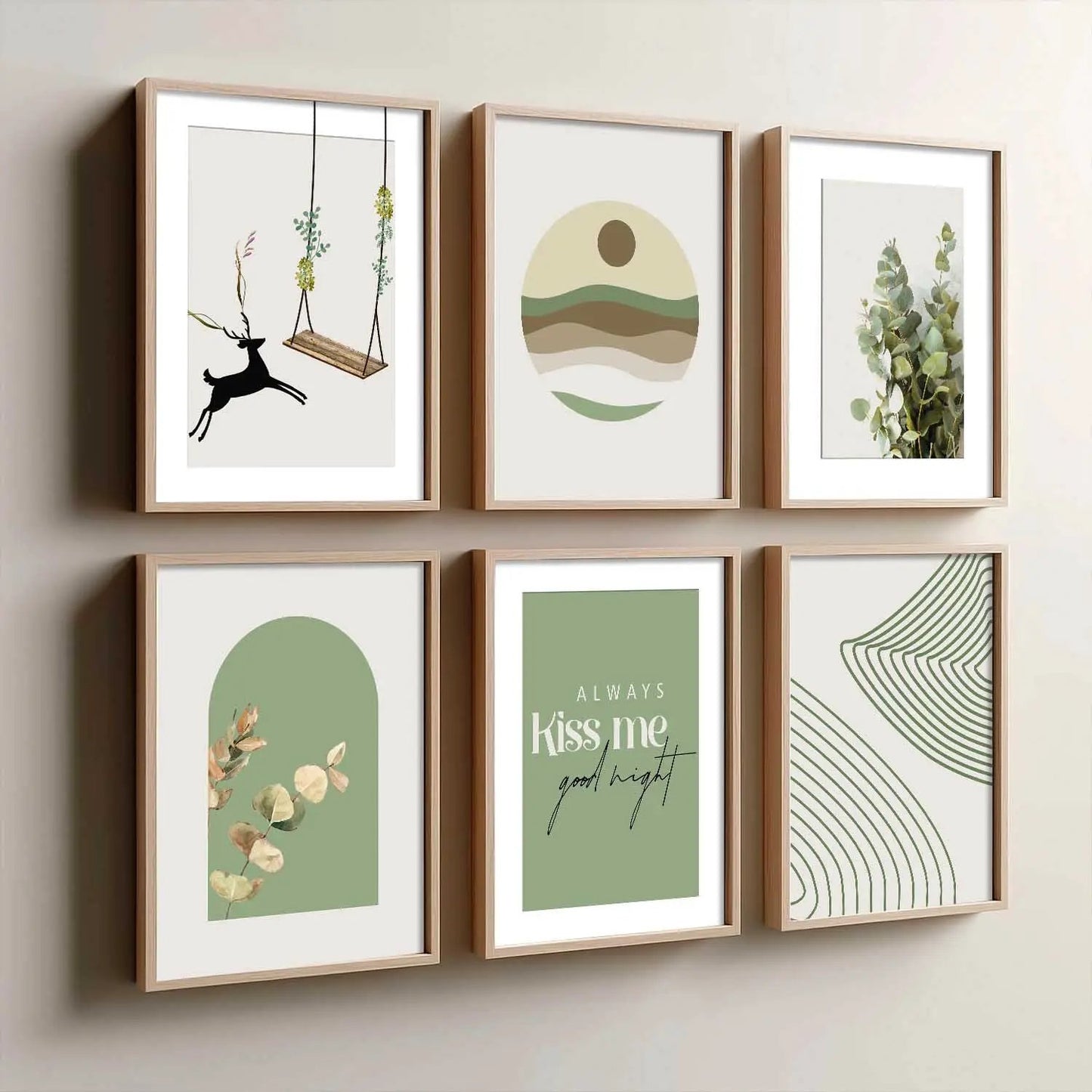 Nature Inspired Framed Art Posters for Home and Office Wall Decor