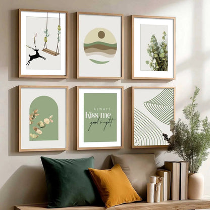 Nature Inspired Framed Art Posters for Home and Office Wall Decor