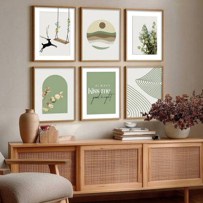 Nature Inspired Framed Art Posters for Home and Office Wall Decor