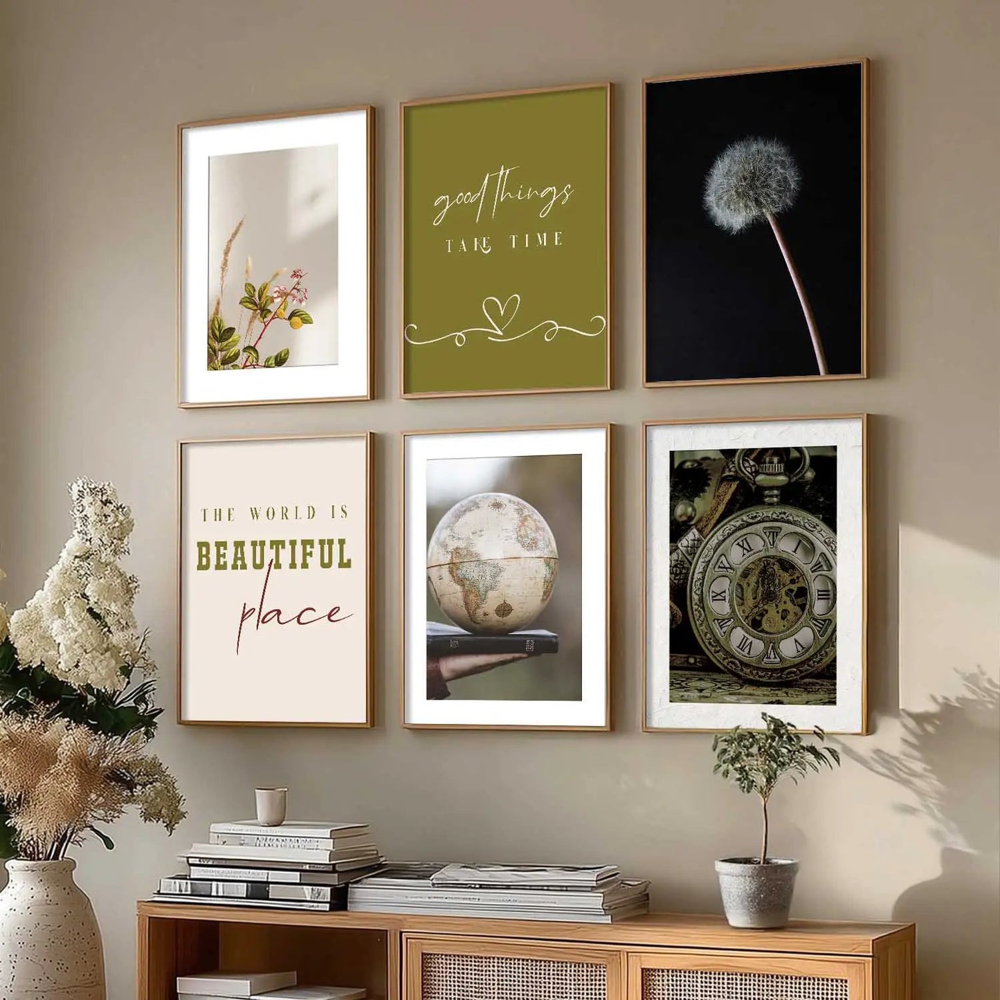 Modern Art Poster With Frame For Home And Wall Decor
