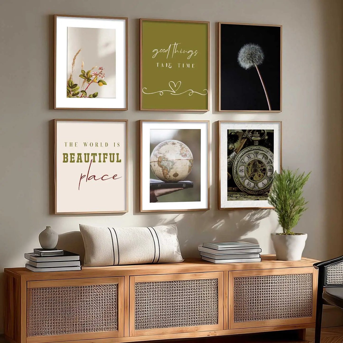 Modern Art Poster With Frame For Home And Wall Decor