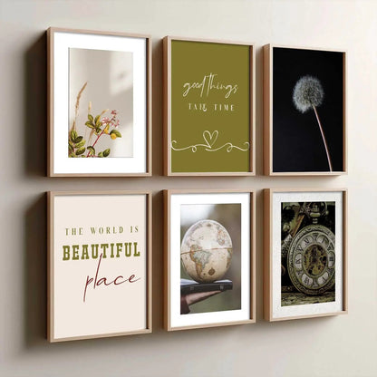 Modern Art Poster With Frame For Home And Wall Decor