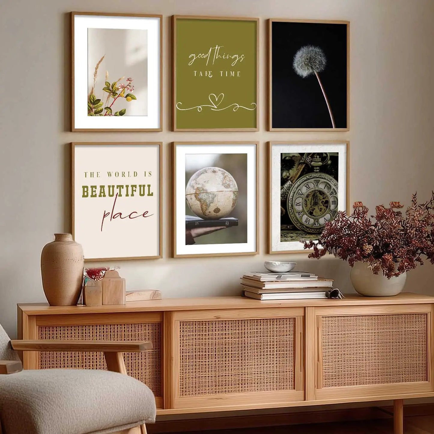 Modern Art Poster With Frame For Home And Wall Decor