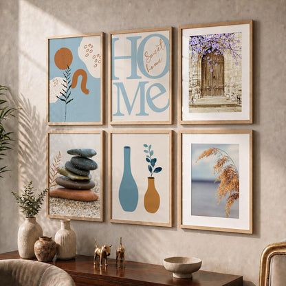 Boho Wall Art Poster With Frame For Home And Wall Decor