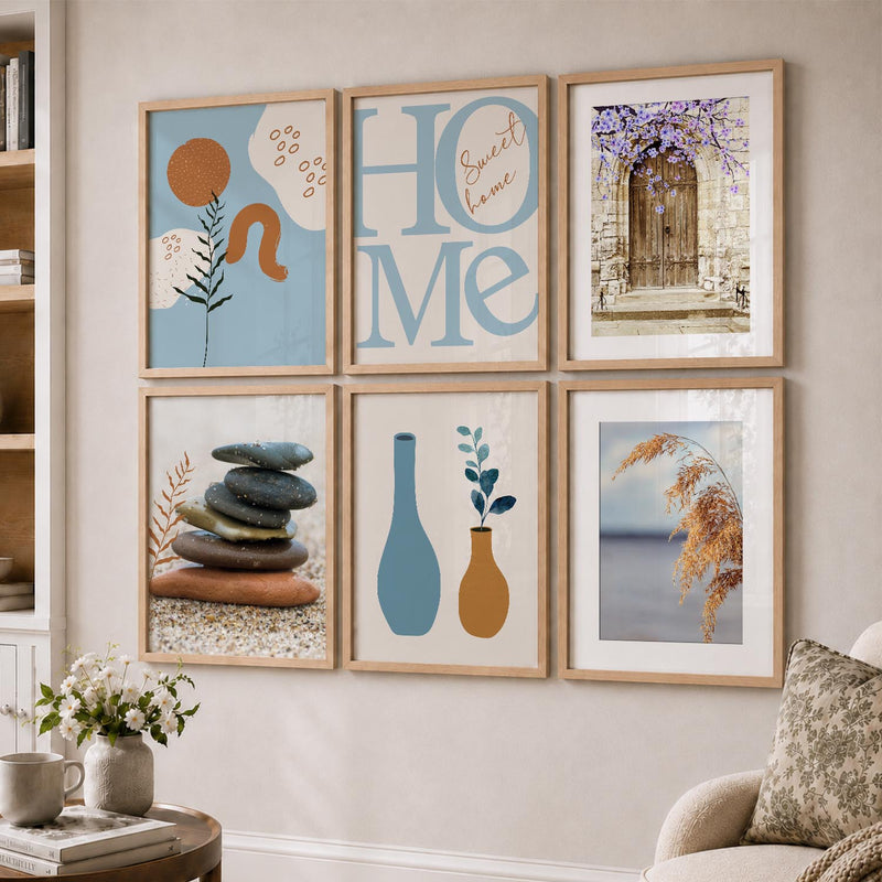 Boho Wall Art Poster With Frame For Home And Wall Decor