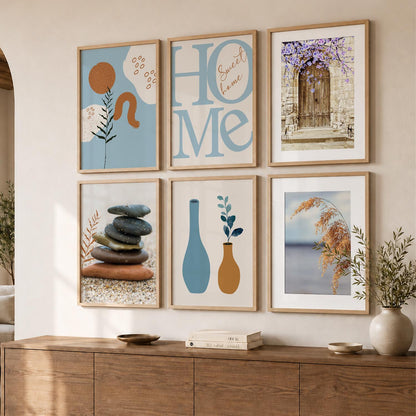 Boho Wall Art Poster With Frame For Home And Wall Decor