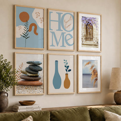 Boho Wall Art Poster With Frame For Home And Wall Decor