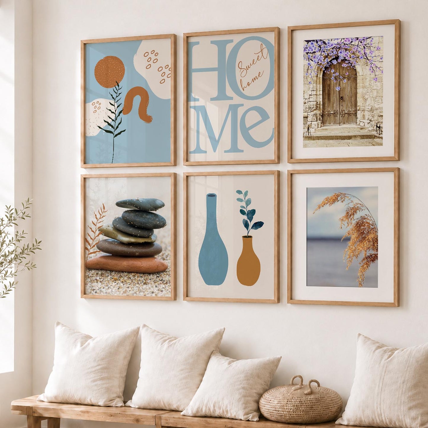 Boho Wall Art Poster With Frame For Home And Wall Decor