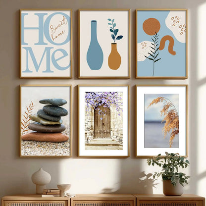 Boho Wall Art Poster With Frame For Home And Wall Decor