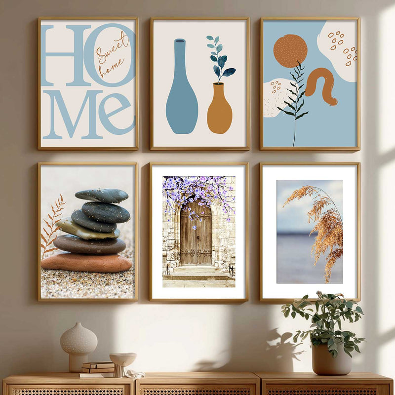 Boho Wall Art Poster With Frame For Home And Wall Decor