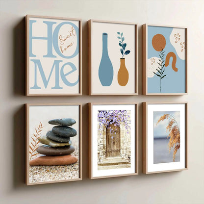Boho Wall Art Poster With Frame For Home And Wall Decor