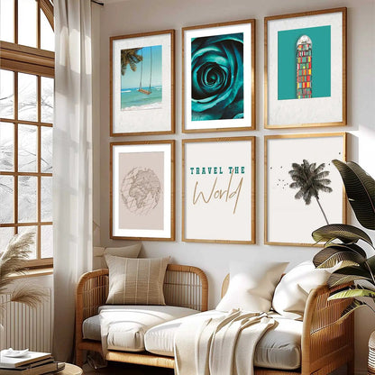 Travel Wall Art Poster With Frame For Home And Wall Decor