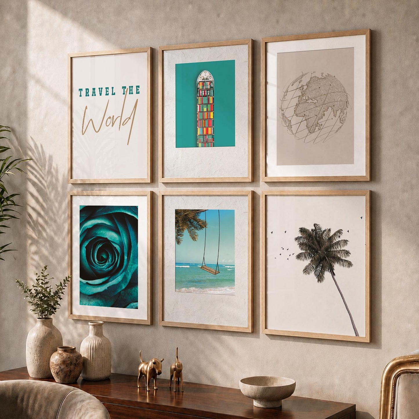 Travel Wall Art Poster With Frame For Home And Wall Decor