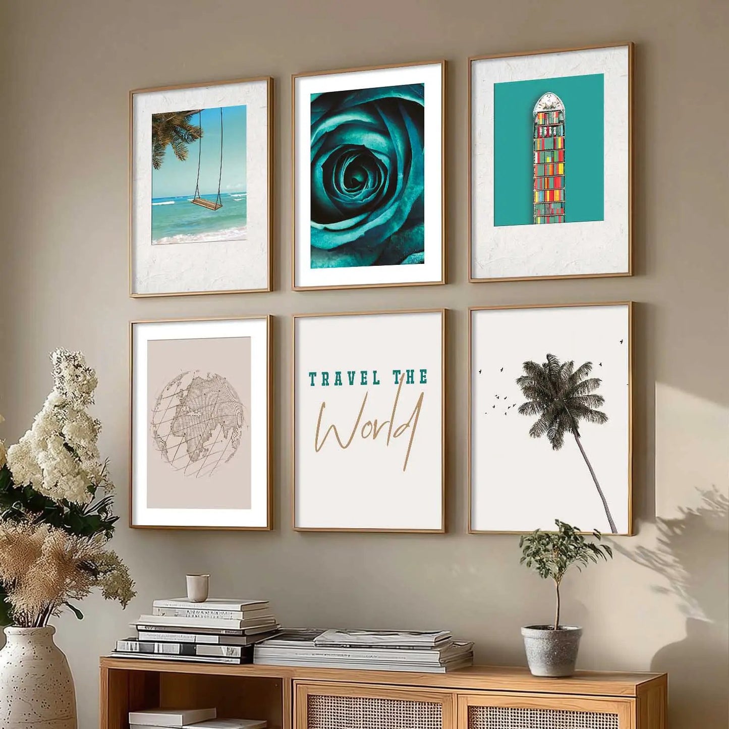 Travel Wall Art Poster With Frame For Home And Wall Decor