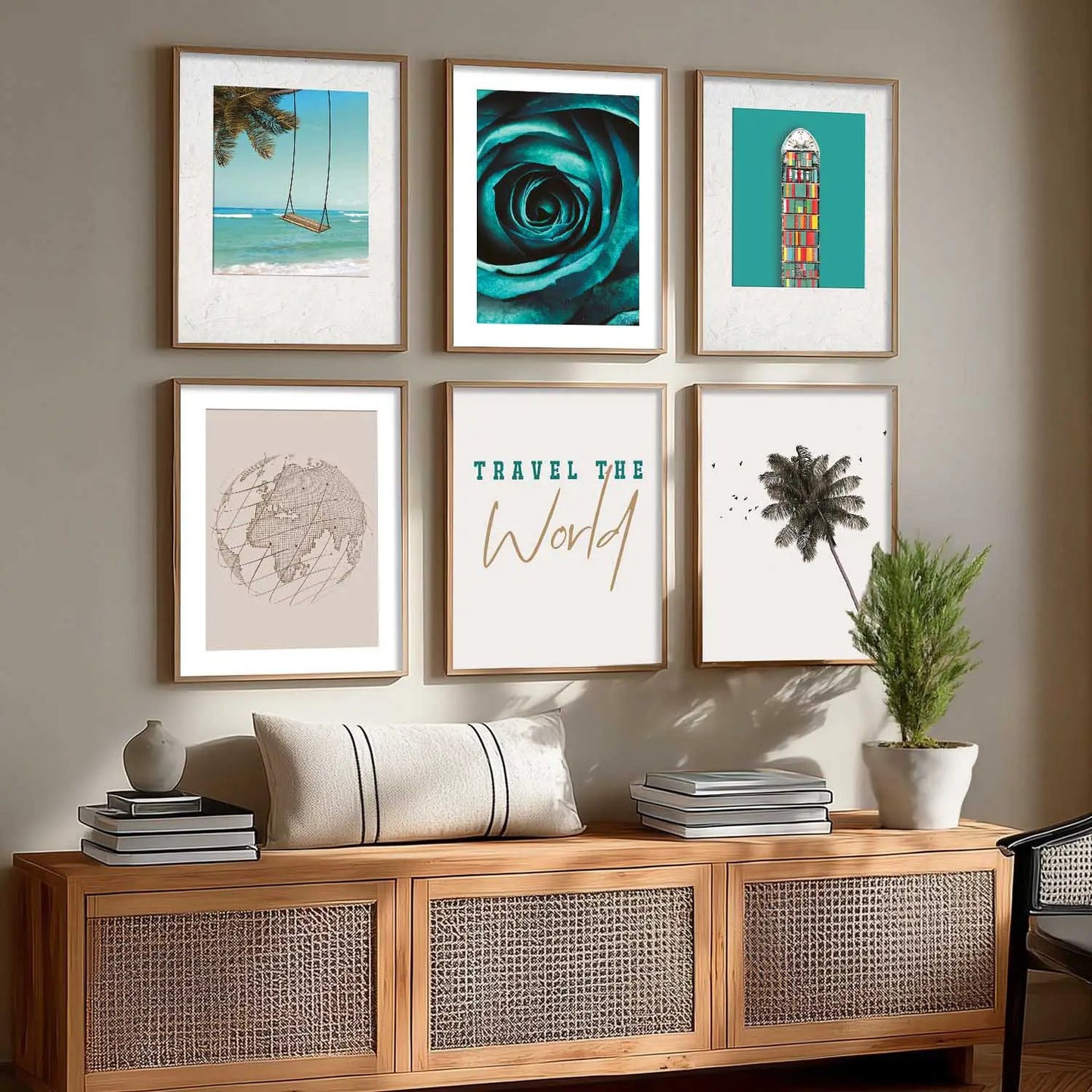Travel Wall Art Poster With Frame For Home And Wall Decor