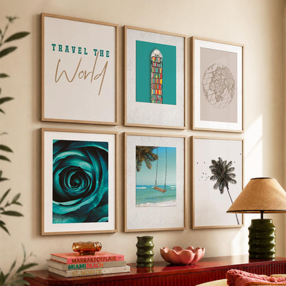 Travel Wall Art Poster With Frame For Home And Wall Decor