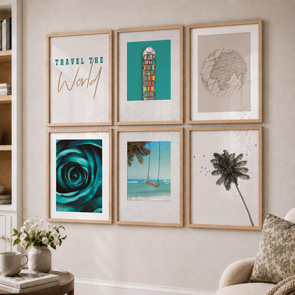 Travel Wall Art Poster With Frame For Home And Wall Decor