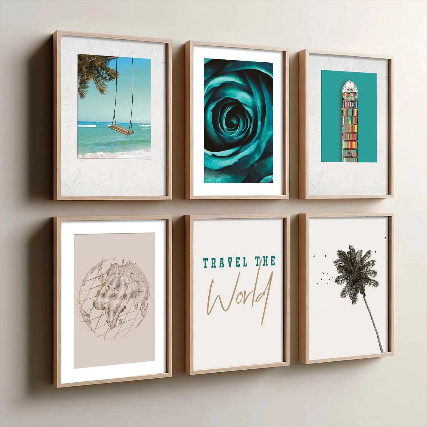Travel Wall Art Poster With Frame For Home And Wall Decor