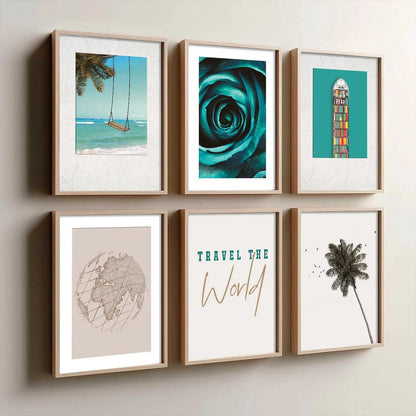 Travel Wall Art Poster With Frame For Home And Wall Decor