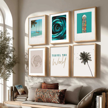 Travel Wall Art Poster With Frame For Home And Wall Decor