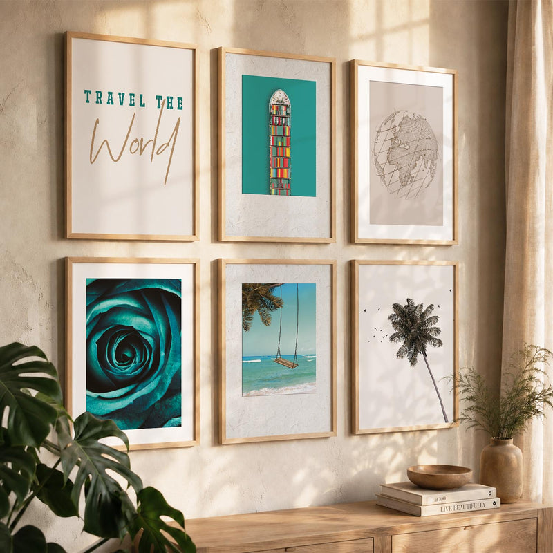 Travel Wall Art Poster With Frame For Home And Wall Decor