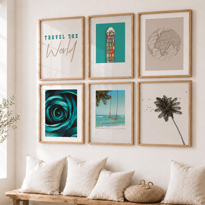 Travel Wall Art Poster With Frame For Home And Wall Decor