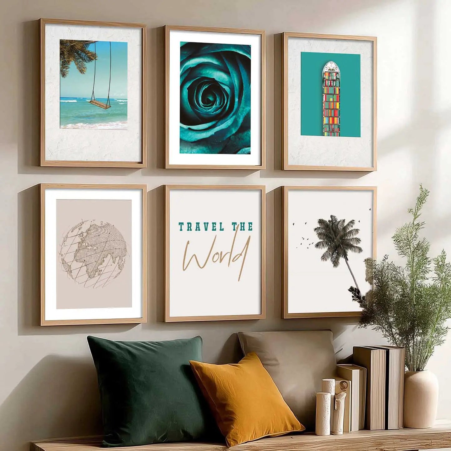 Travel Wall Art Poster With Frame For Home And Wall Decor