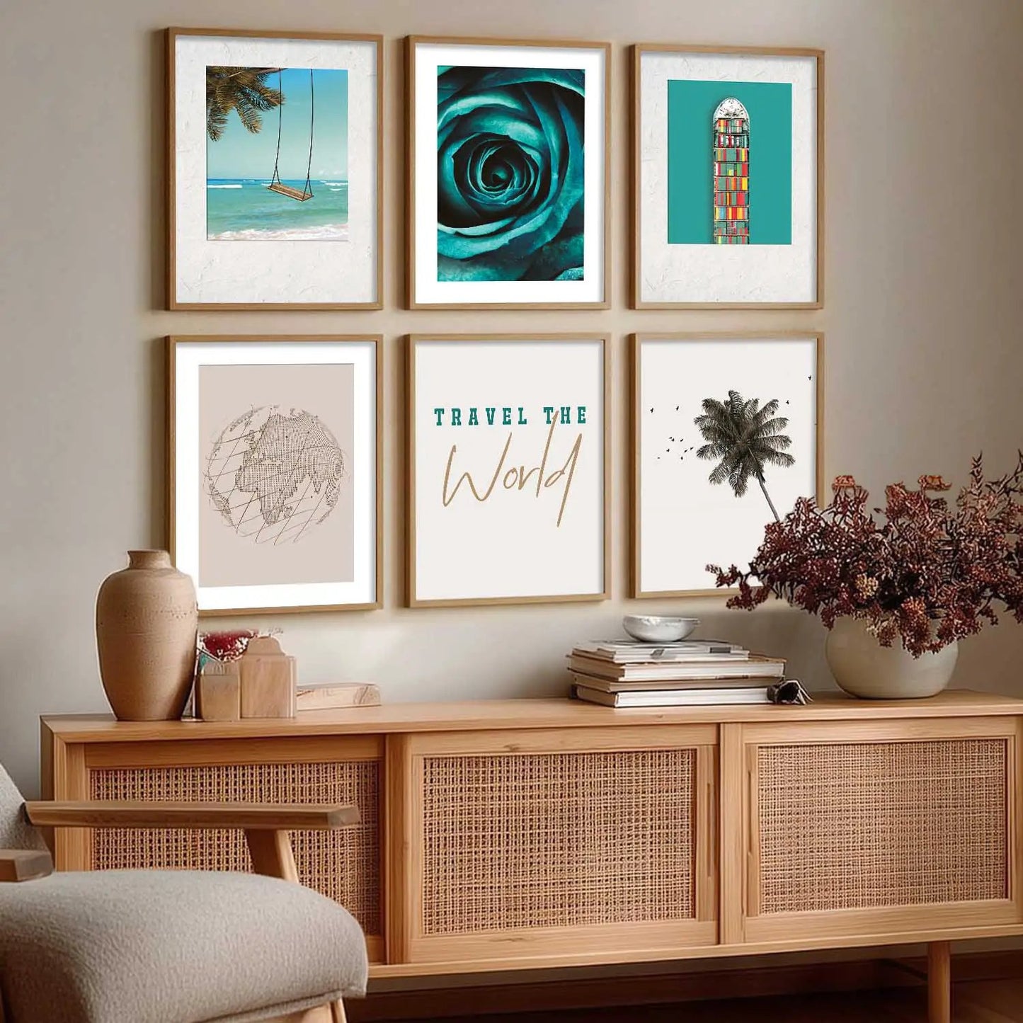 Travel Wall Art Poster With Frame For Home And Wall Decor
