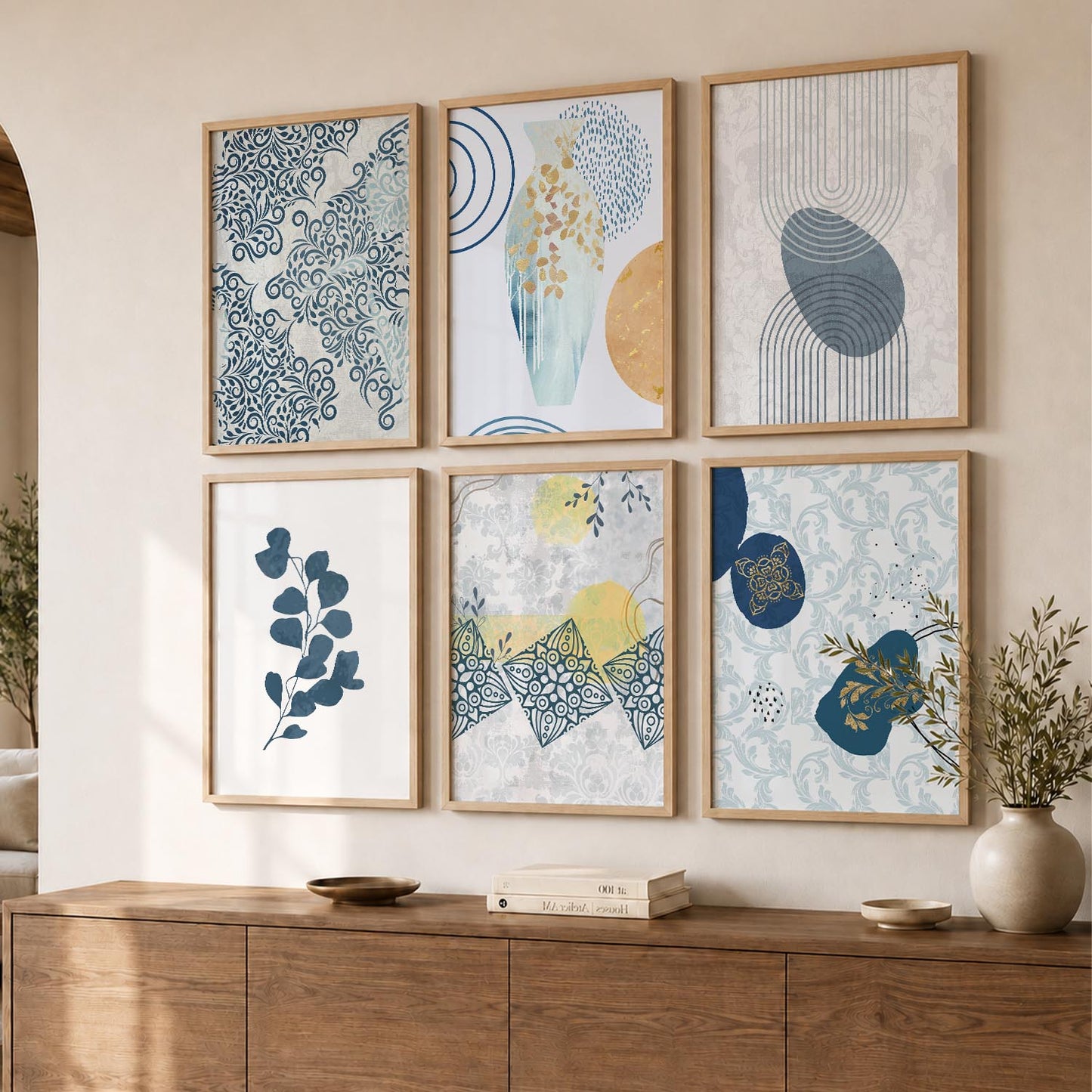 Boho Wall Art Poster With Frame For Home And Wall Decor