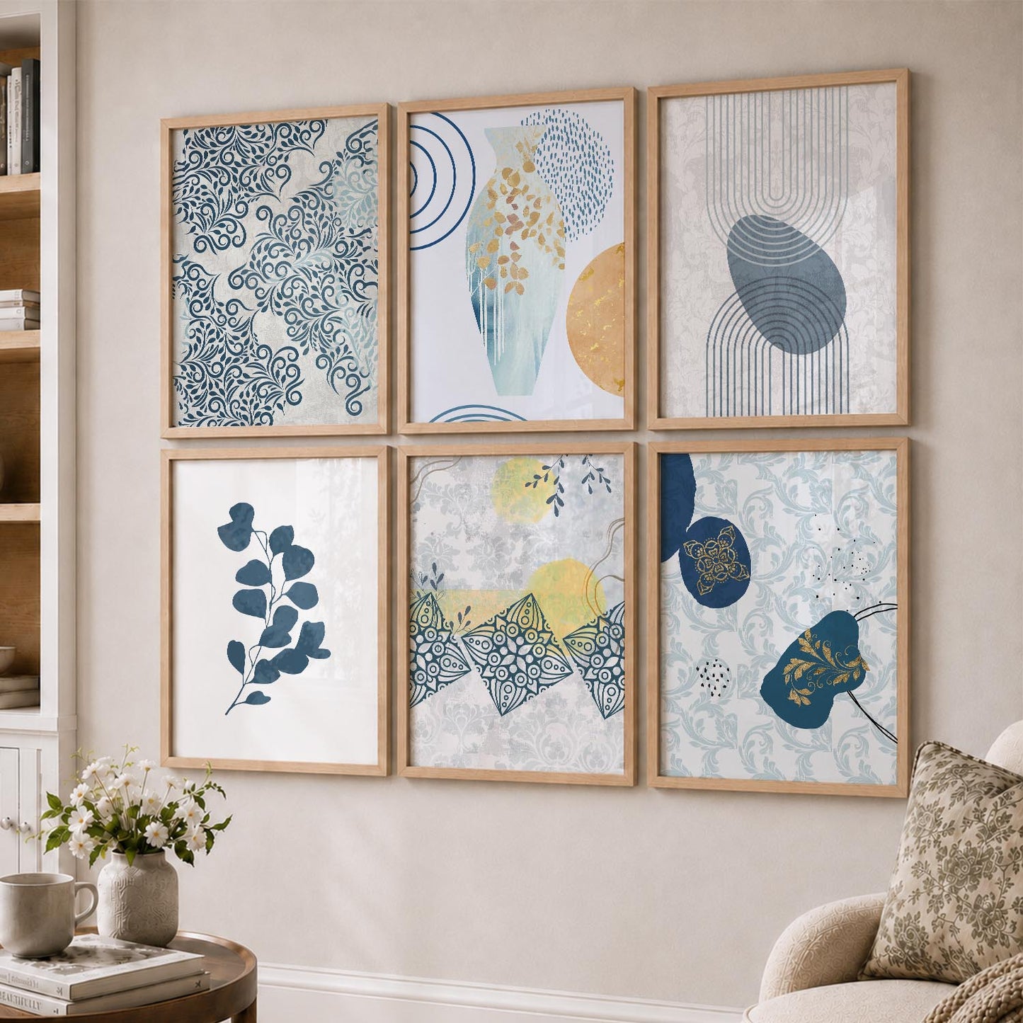 Boho Wall Art Poster With Frame For Home And Wall Decor