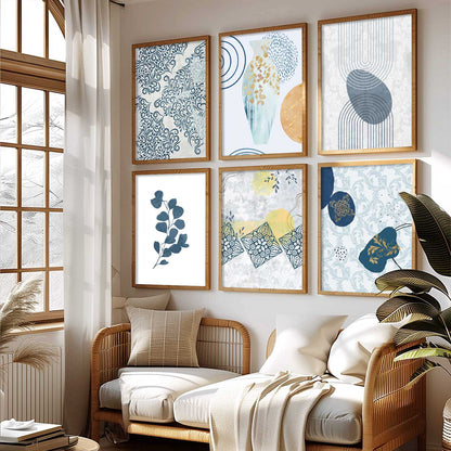 Boho Wall Art Poster With Frame For Home And Wall Decor