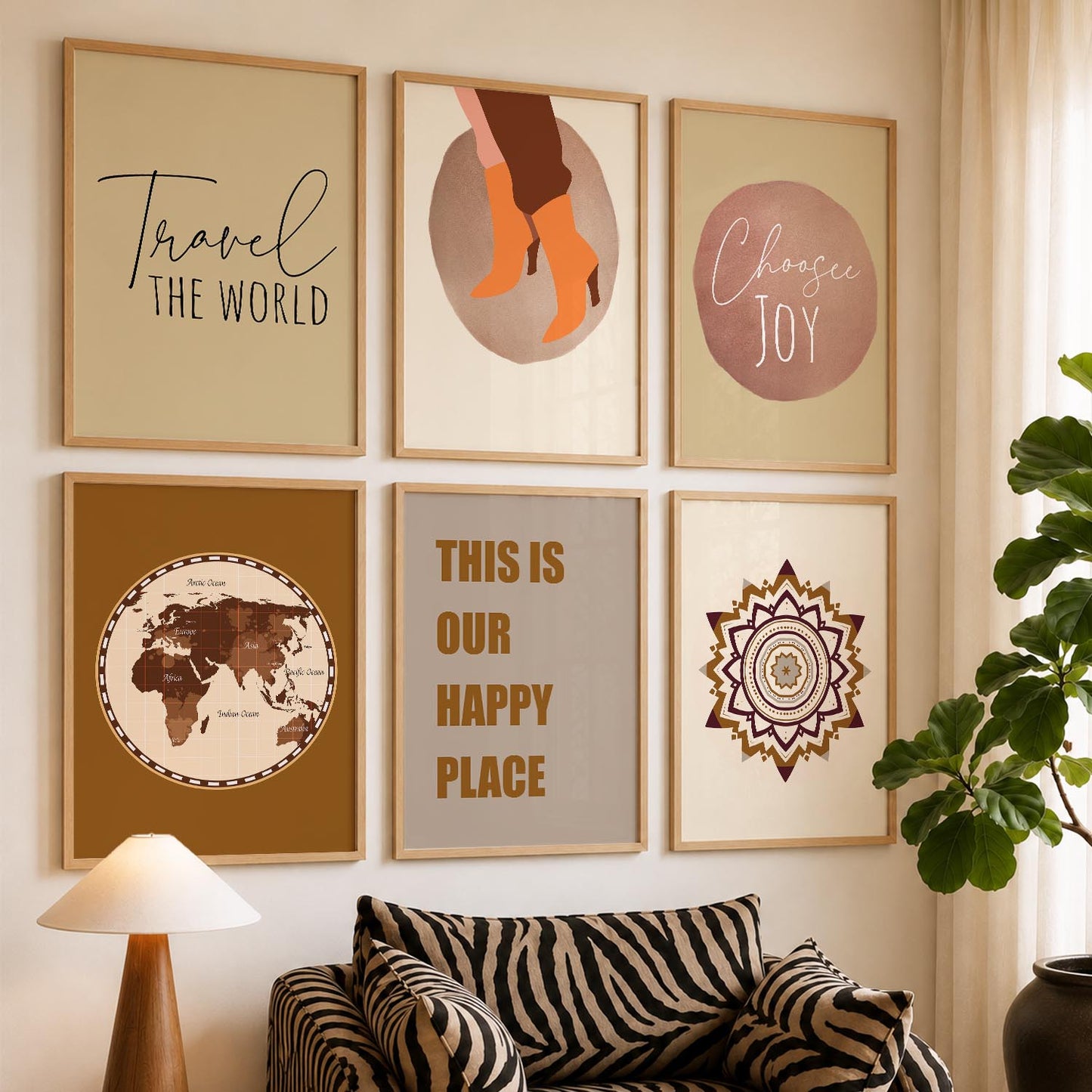 Travel Wall Art Poster With Frame For Home And Wall Decor