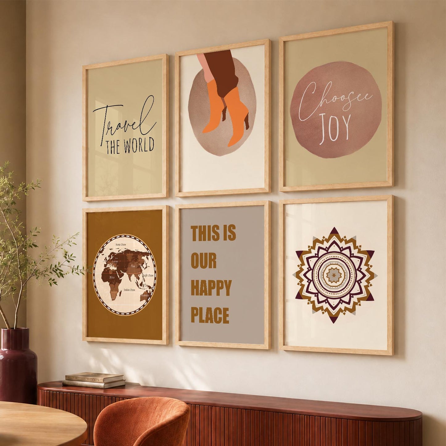 Travel Wall Art Poster With Frame For Home And Wall Decor