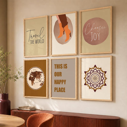 Travel Wall Art Poster With Frame For Home And Wall Decor