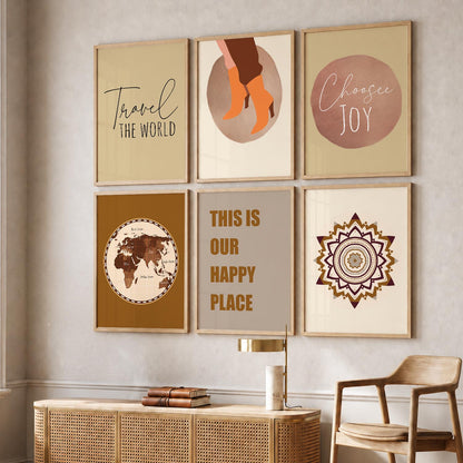 Travel Wall Art Poster With Frame For Home And Wall Decor