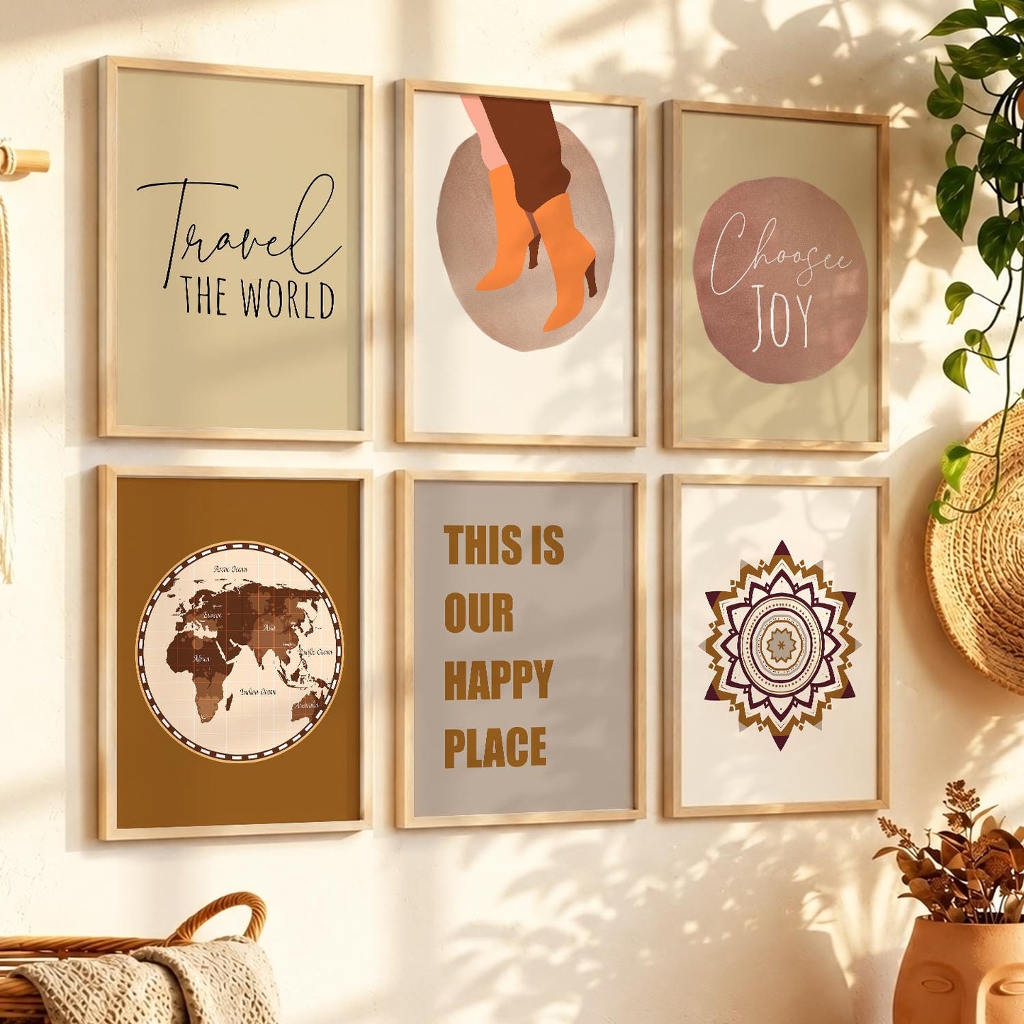 Travel Wall Art Poster With Frame For Home And Wall Decor