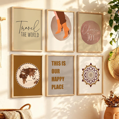 Travel Wall Art Poster With Frame For Home And Wall Decor