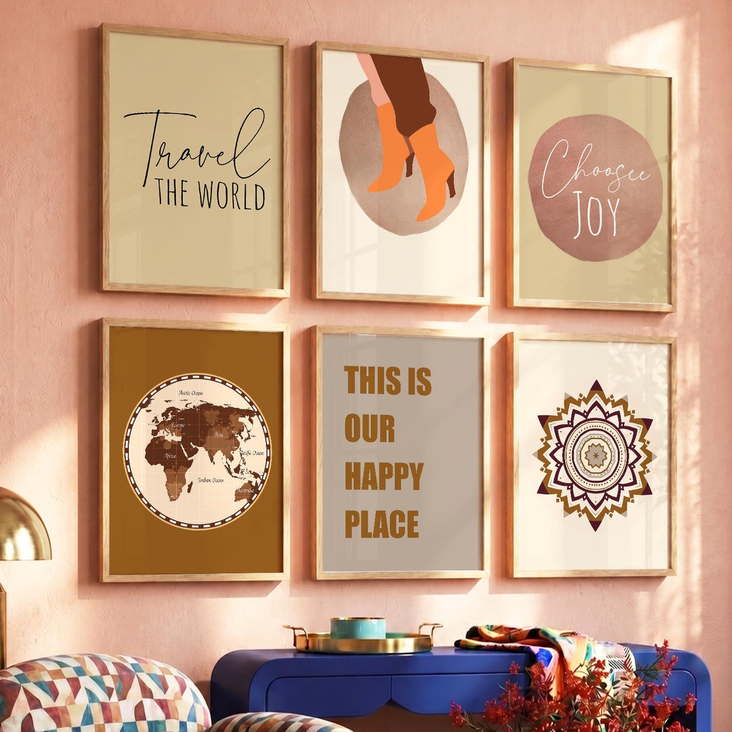 Travel Wall Art Poster With Frame For Home And Wall Decor