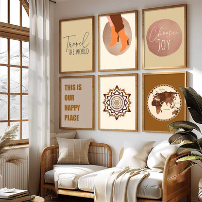 Travel Wall Art Poster With Frame For Home And Wall Decor