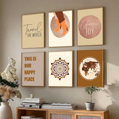 Travel Wall Art Poster With Frame For Home And Wall Decor